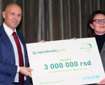 Donacija Vojvođanske banke programu UNICEF-a