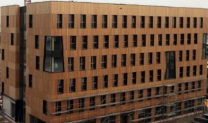 Dovde je stigla izgradnja drvenog solitera krajem februara 2018.