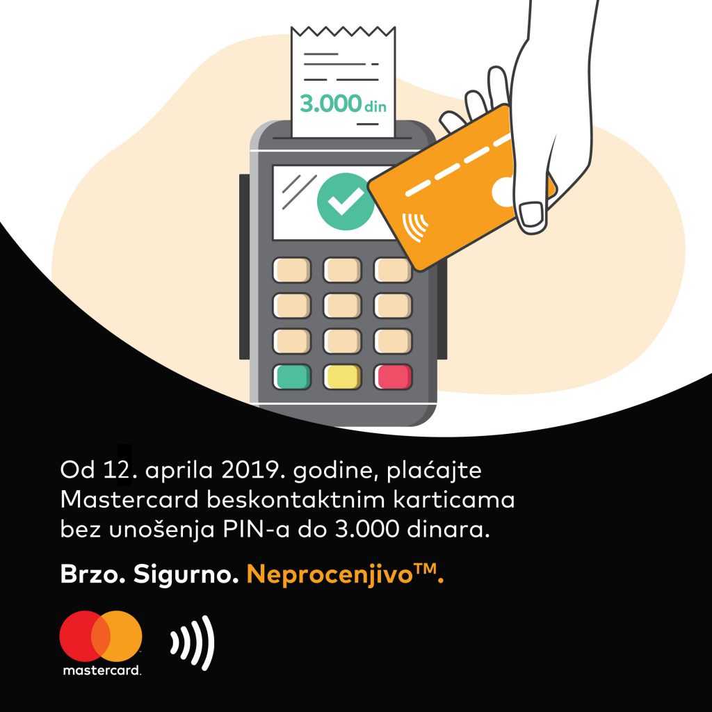 Do 3.000 dinara bez PIN koda na beskontaktnim Masterkard - Nira Press