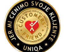 UNIQA osiguranje dobitnik međunarodnog sertifikata i zlatne medalje “Customers’ Friend“ za izvrstan odnos sa klijentima